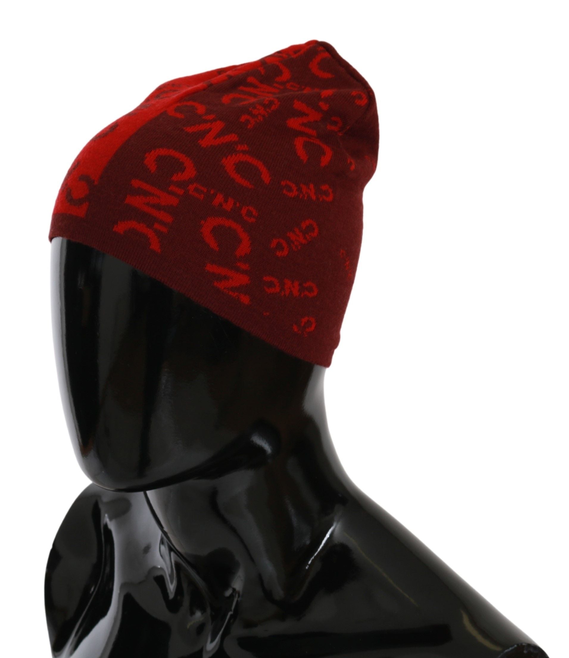 Rote Mütze aus Wollmischung mit Logo