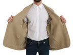 Beige Jacke Mantel 100 % Jute Blazer Mantel