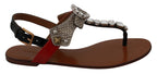 Leder-Ayers-Kristall-Sandalen-Flip-Flops-Schuhe