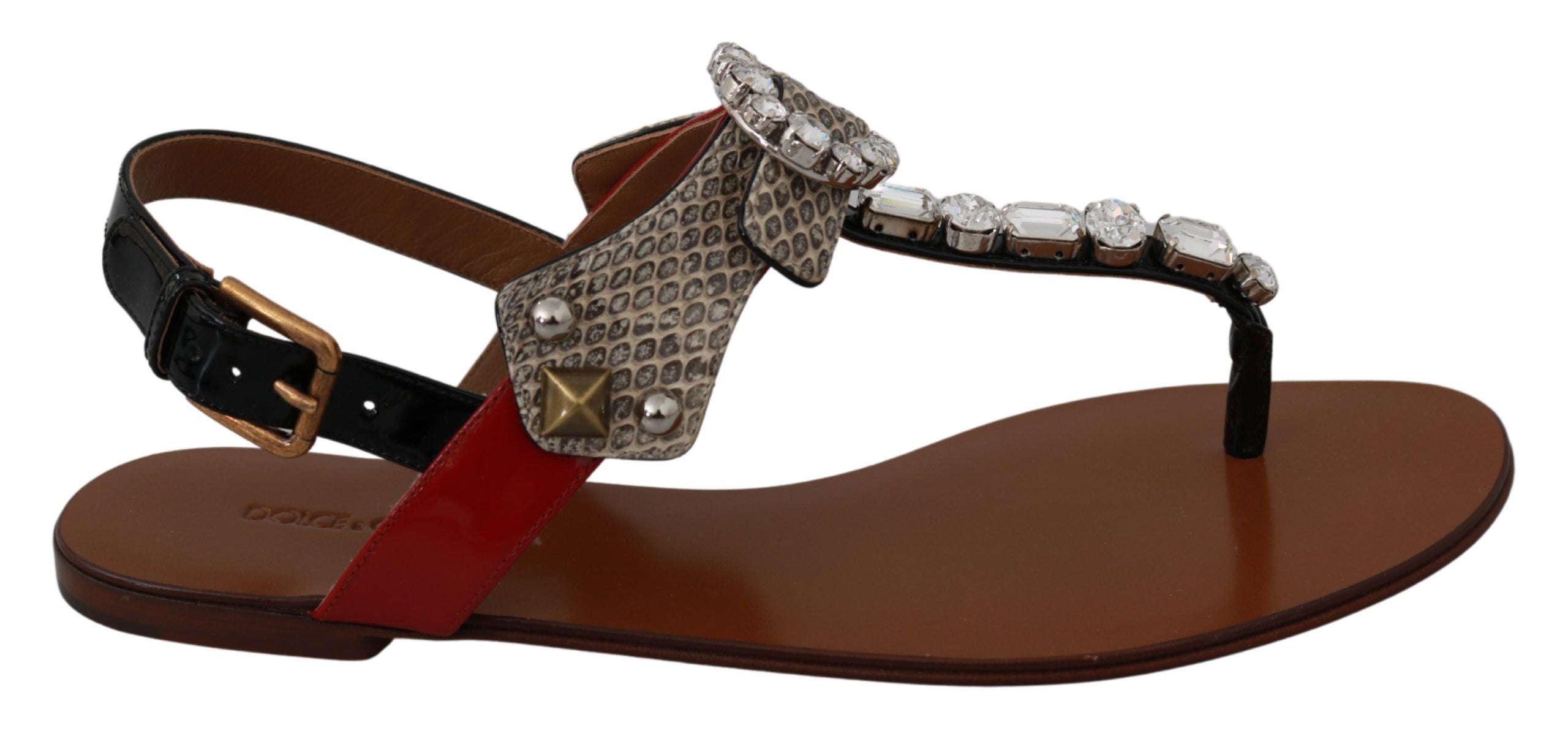 Leder-Ayers-Kristall-Sandalen-Flip-Flops-Schuhe