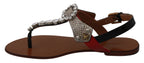 Leder-Ayers-Kristall-Sandalen-Flip-Flops-Schuhe