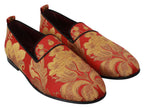 Rote goldene Brokat Pantoffeln Slipper Schuhe