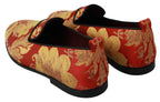 Rote goldene Brokat Pantoffeln Slipper Schuhe