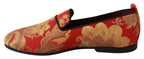 Rote goldene Brokat Pantoffeln Slipper Schuhe