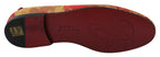 Rote goldene Brokat Pantoffeln Slipper Schuhe