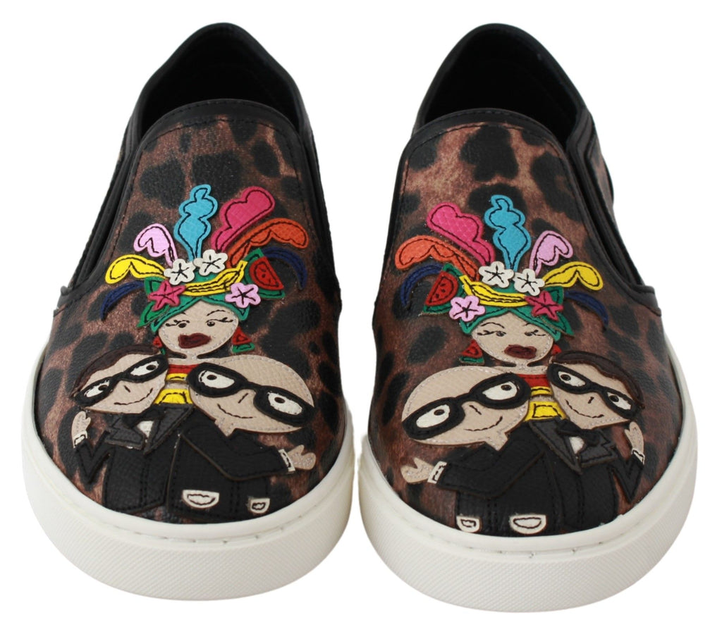Leder Leopard #dgfamily Loafers Schuhe