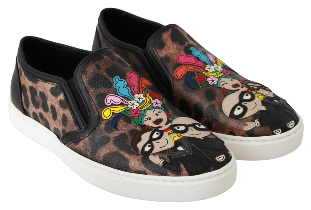 Leder Leopard #dgfamily Loafers Schuhe