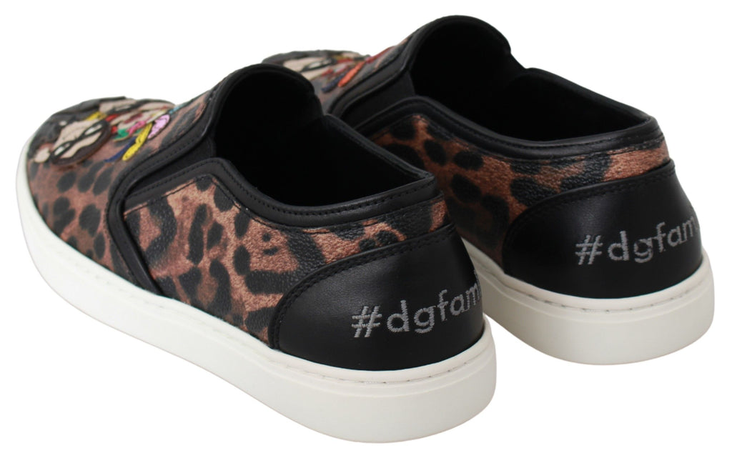 Leder Leopard #dgfamily Loafers Schuhe