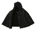 Gray Tweet Wool Kaftan Jacket Coat Top