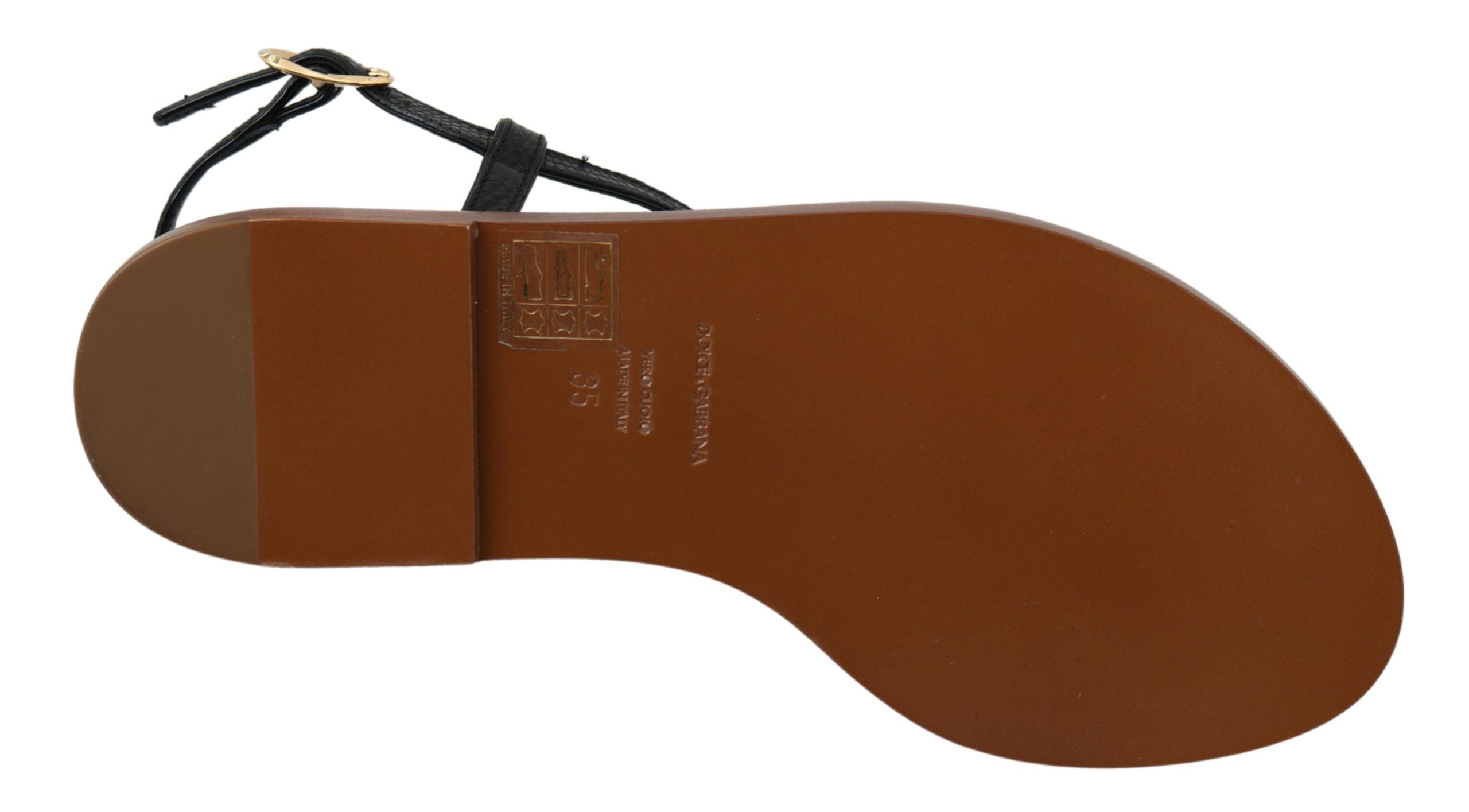 Schwarze Leder-Münzen-Flip-Flops-Sandalen-Schuhe