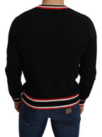 Schwarzer Kaschmir-Pullover "Schwein des Jahres"