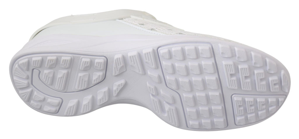 Weiße Freizeit-Sneaker aus Polyester
