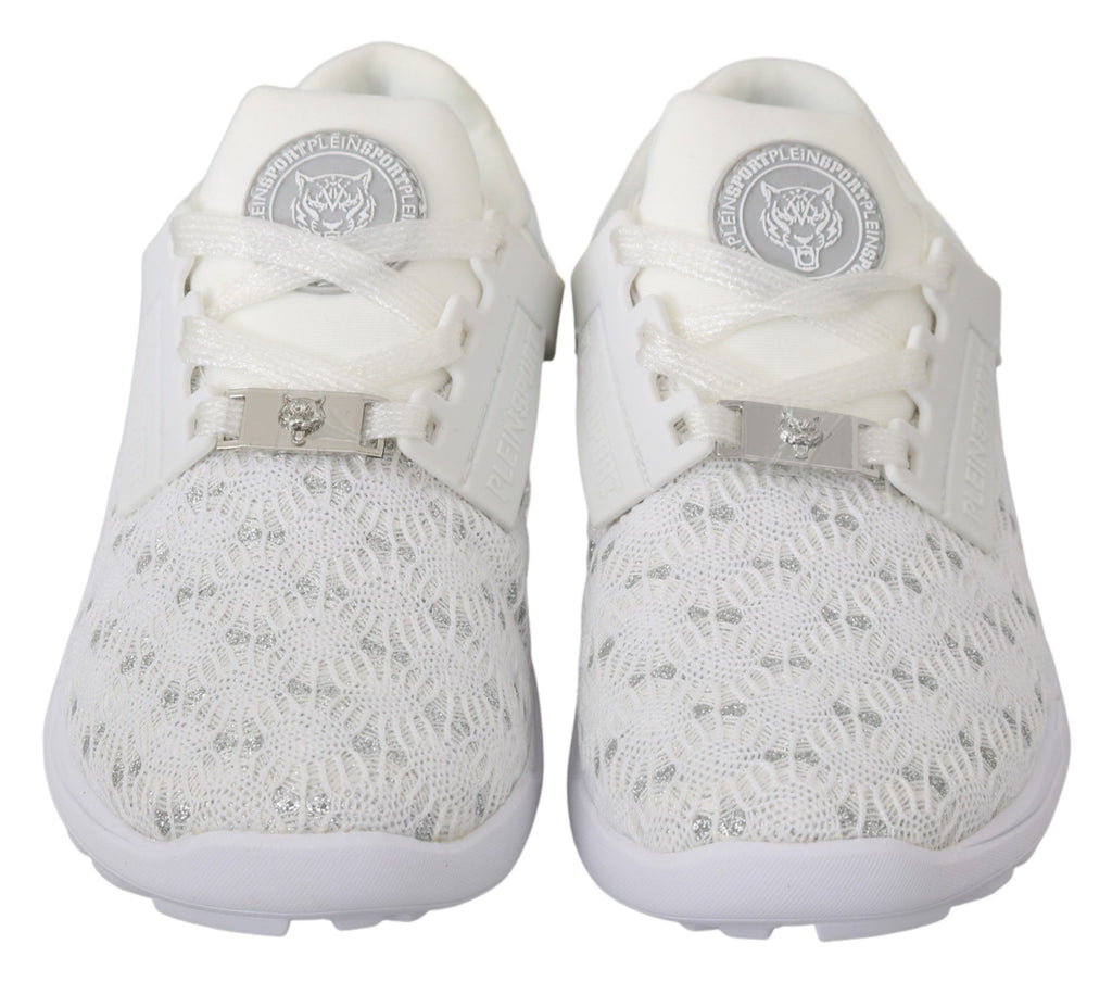 Weiße Freizeit-Sneaker aus Polyester