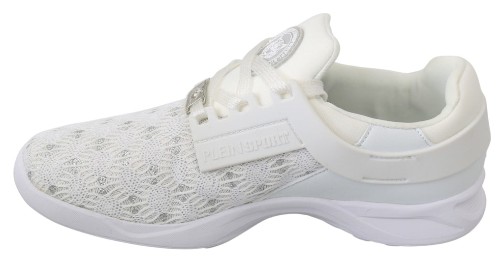 Weiße Freizeit-Sneaker aus Polyester