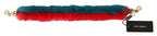 Red Blue Rabbit Fur Leather Shoulder Strap