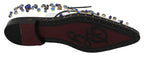 Weiße Leder-Kristall-Kleid-Brogues