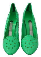Grüne Kristall-Blumenabsatzschuhe CINDERELLA