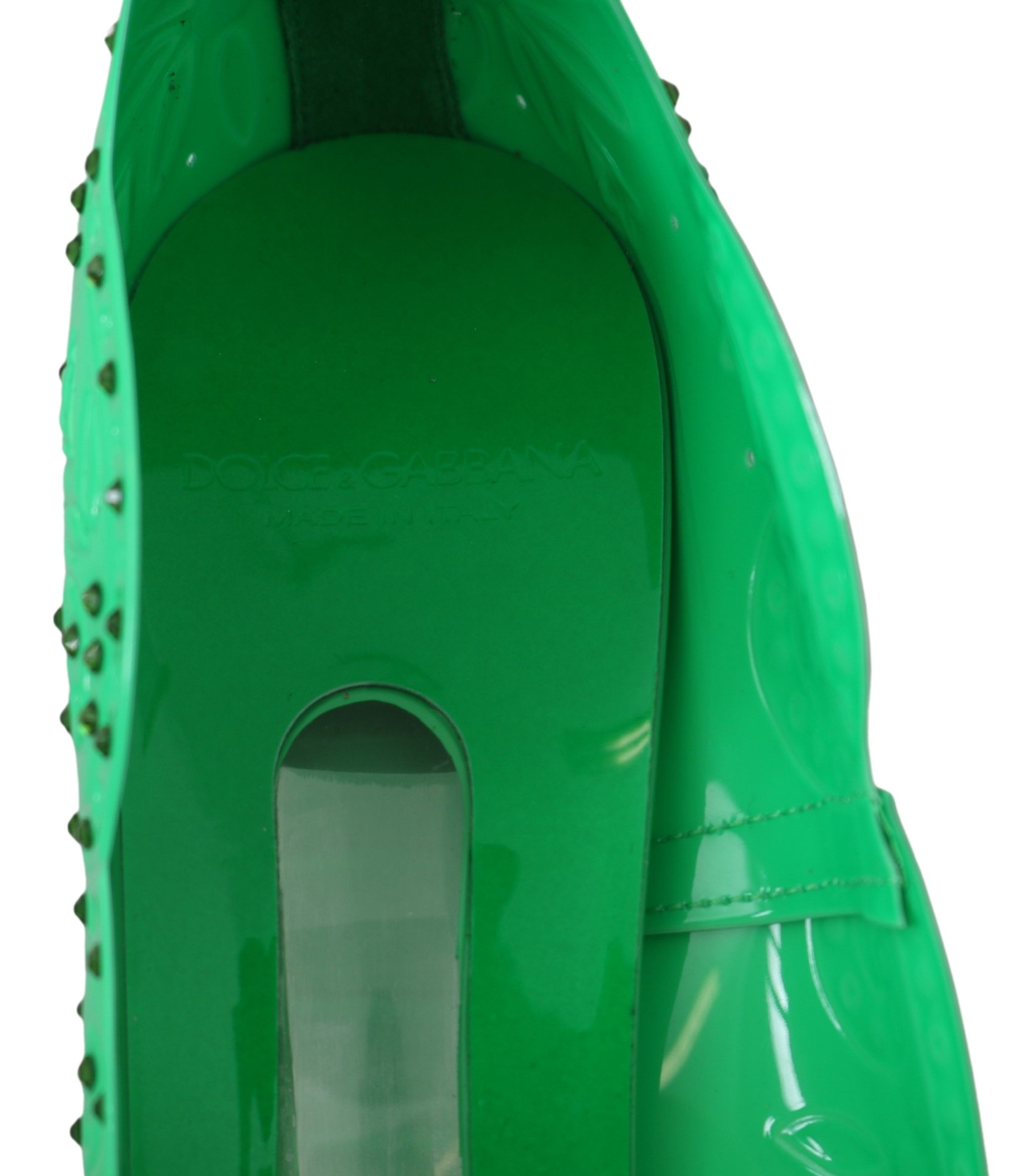 Grüne Kristall-Blumen-Aschenputtel-Absatzschuhe