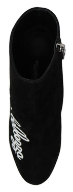 Schwarze Wildleder-Stiefeletten „L'Amore E'Bellezza“