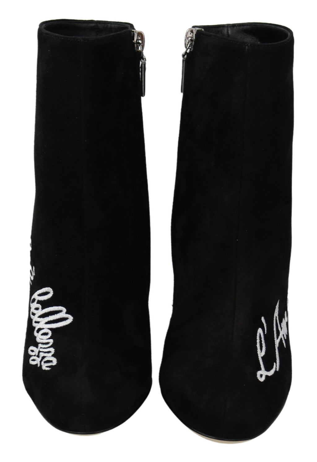 Schwarze Wildleder-Stiefeletten „L'Amore E'Bellezza“