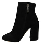 Schwarze Wildleder-Stiefeletten „L'Amore E'Bellezza“