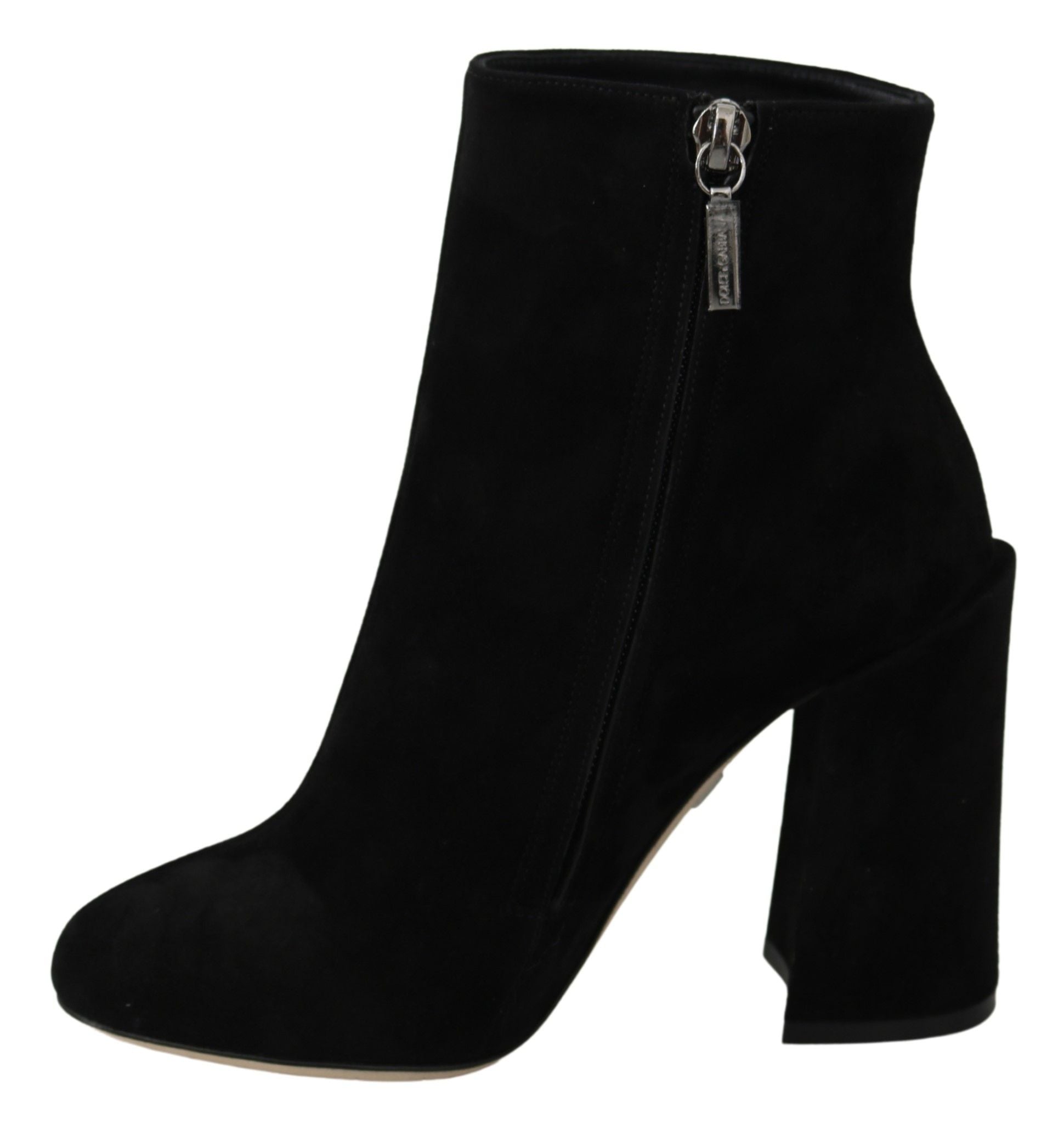 Schwarze Wildleder-Stiefeletten „L'Amore E'Bellezza“