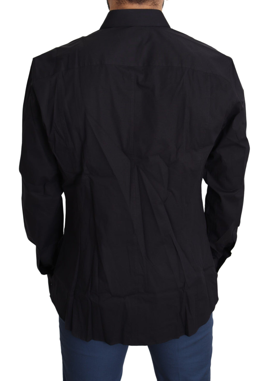 Black Cotton Stretch SICILIA Dress Shirt