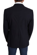 Herrenmantel aus schwarzem Stretch-Wollstoff MARTINI Blazer