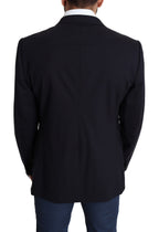 Herrenmantel aus schwarzem Stretch-Wollstoff MARTINI Blazer