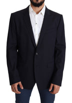 Herrenmantel aus schwarzem Stretch-Wollstoff MARTINI Blazer