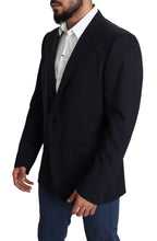Herrenmantel aus schwarzem Stretch-Wollstoff MARTINI Blazer