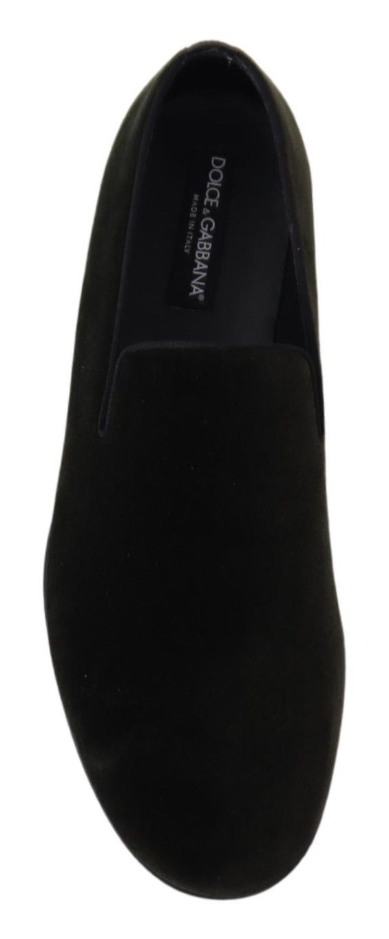 Green Velvet Slip On Men's Loafers Shoes