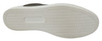 Weiße Grüne Leder Low Top Sneaker Schuhe