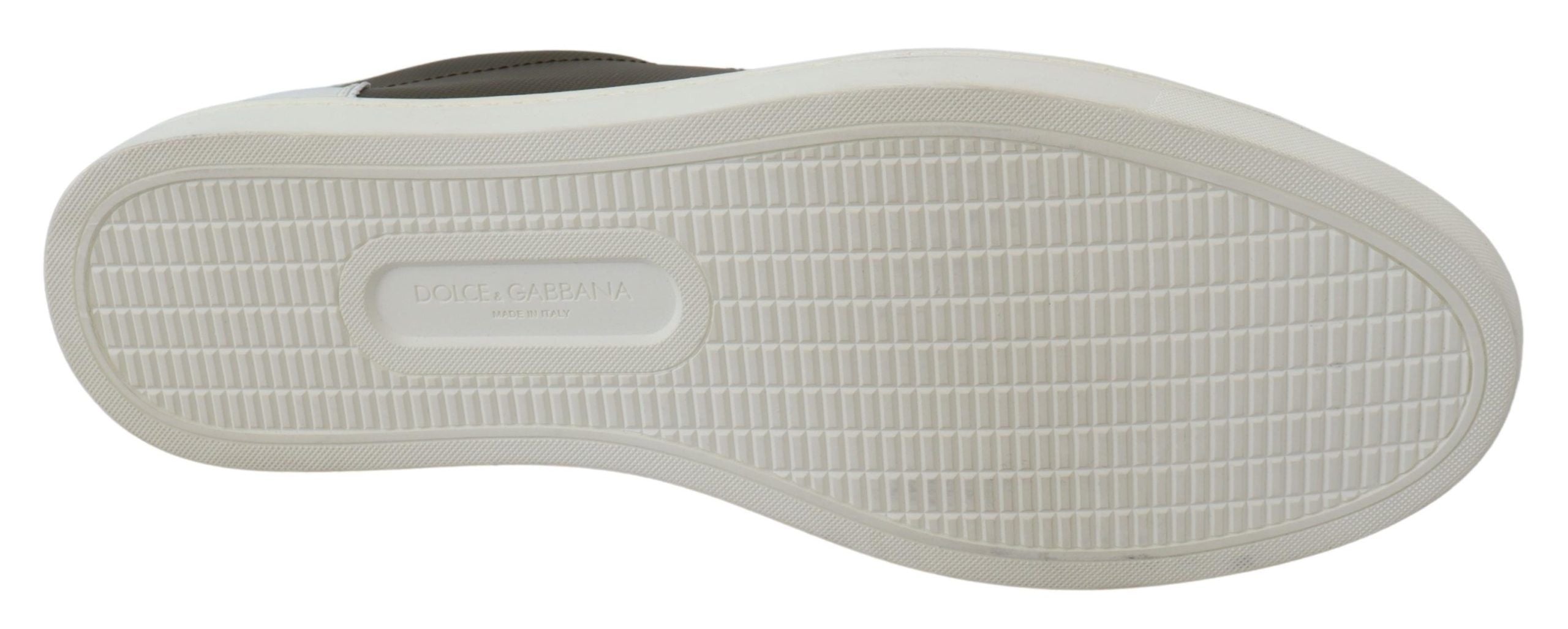 Weiße Grüne Leder Low Top Sneaker Schuhe