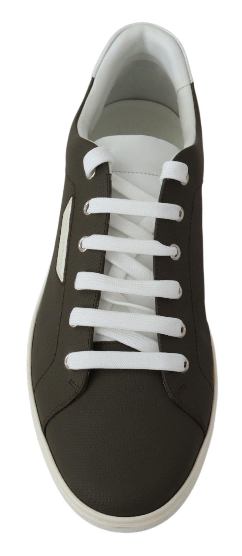 Weiße Grüne Leder Low Top Sneaker Schuhe