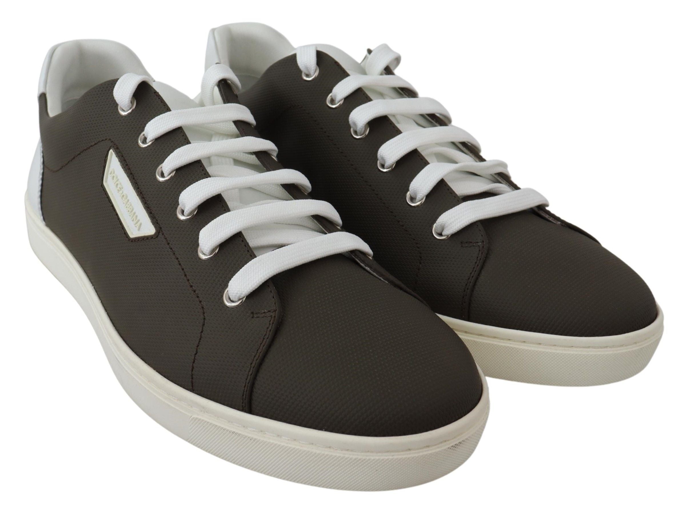 Weiße Grüne Leder Low Top Sneaker Schuhe