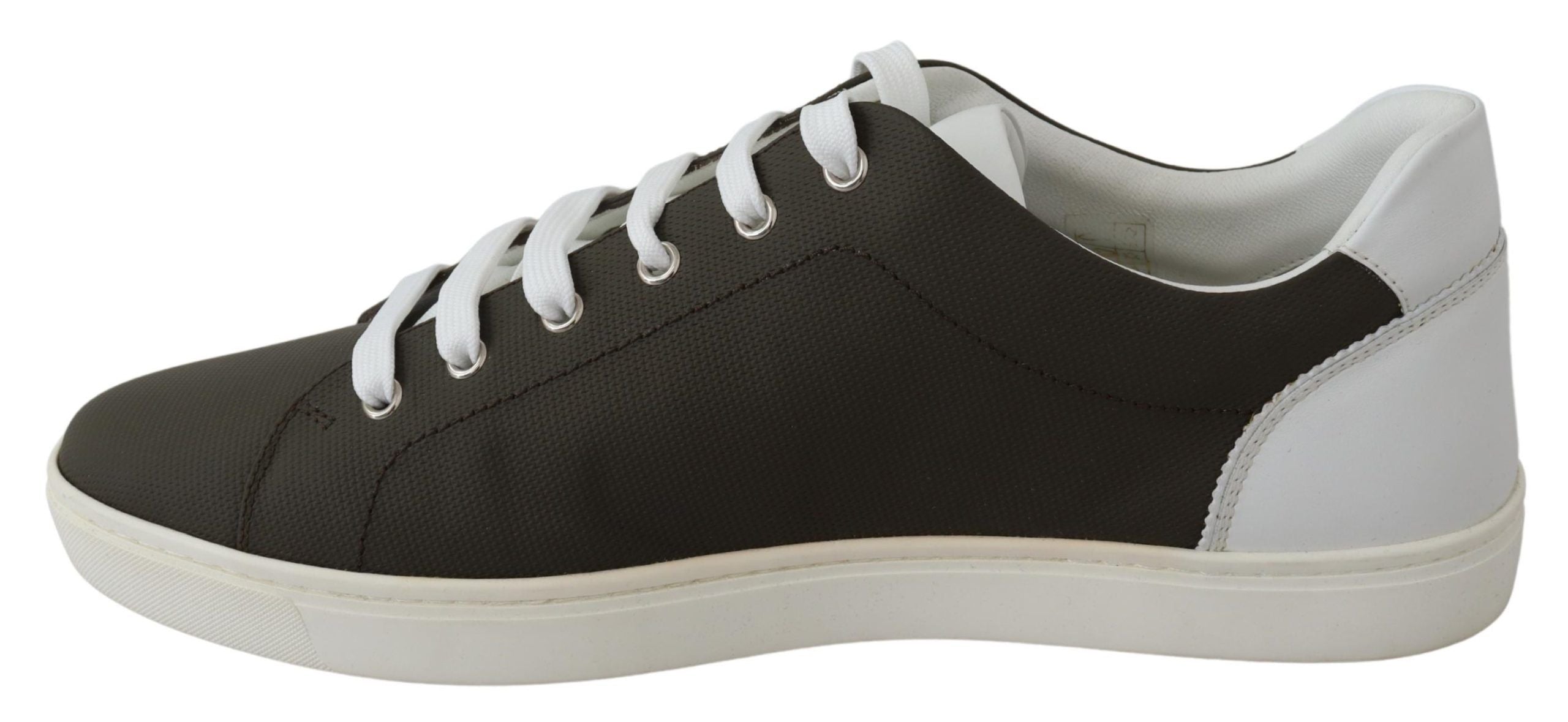 Weiße Grüne Leder Low Top Sneaker Schuhe