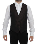 Gilet aus schwarzer Wolle mit Logo-Patch