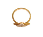 Star Gold 925er Sterling Silber Damenring mit klarem Stein