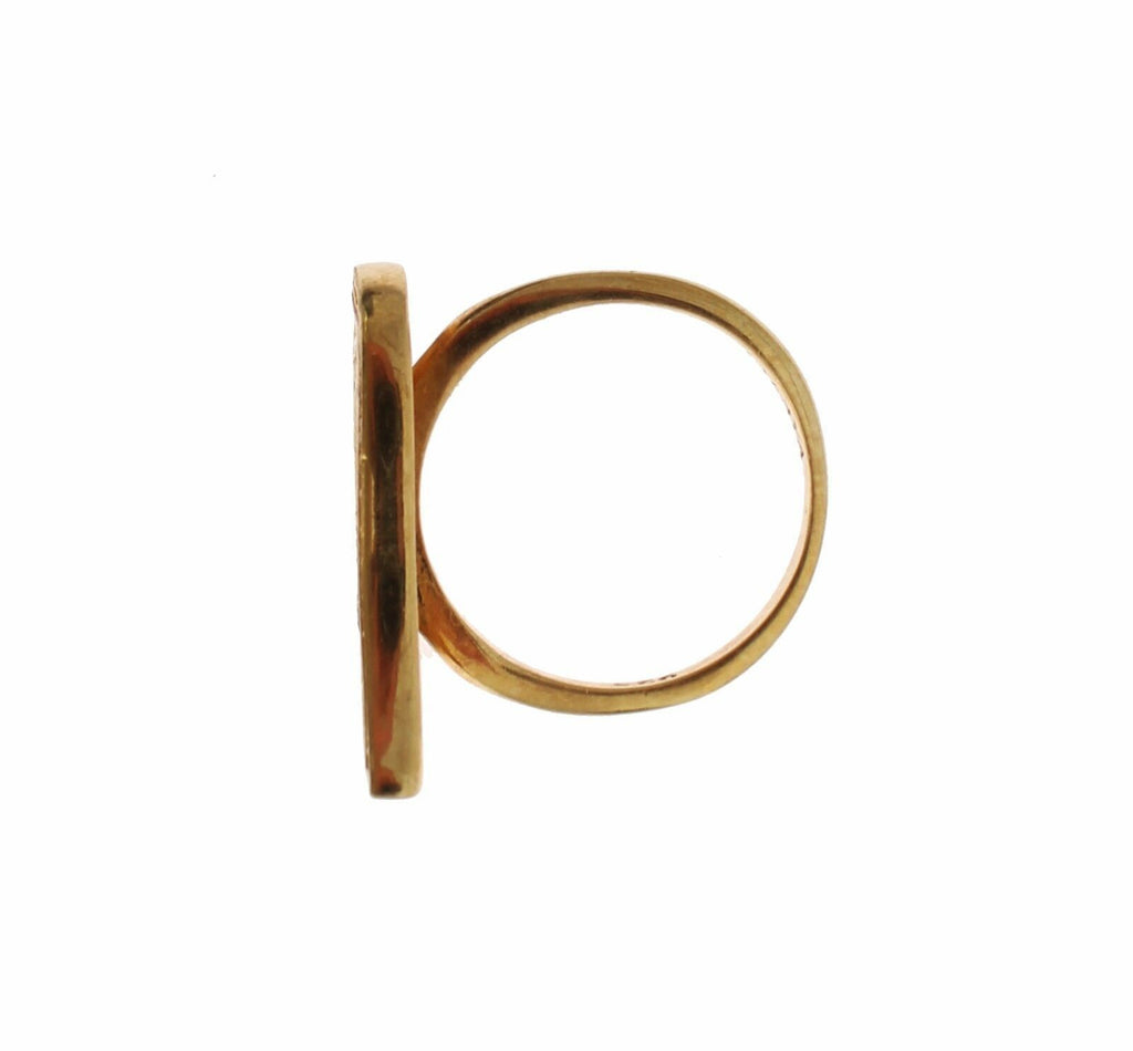 Anello Autentico da Donna in Argento 925 Placcato Oro con Zirconi Incolore