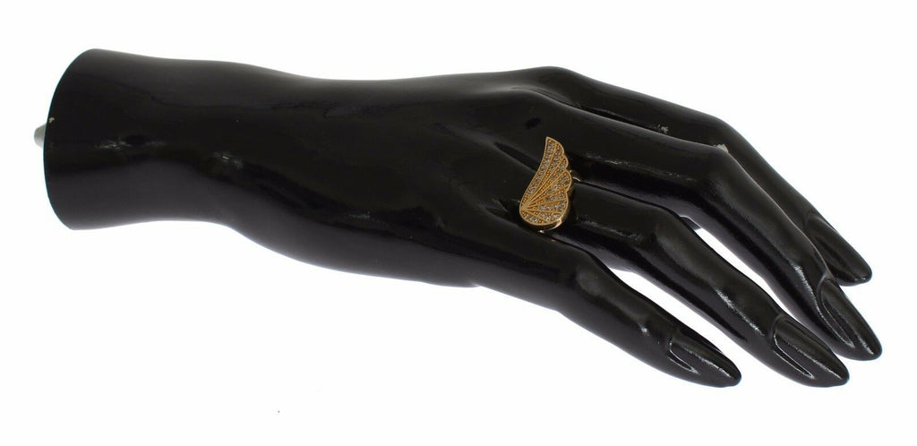 Anello Autentico da Donna in Argento 925 Placcato Oro con Zirconi Incolore
