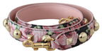 Pink Floral Gold Studs Bag Accessory Shoulder Strap