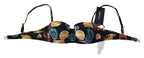 Black Seashells Print Women Swimwear Bikini Tops
