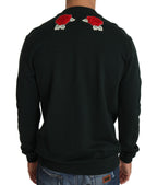 Grüner Kristall Herz Rosen Pistole Pullover