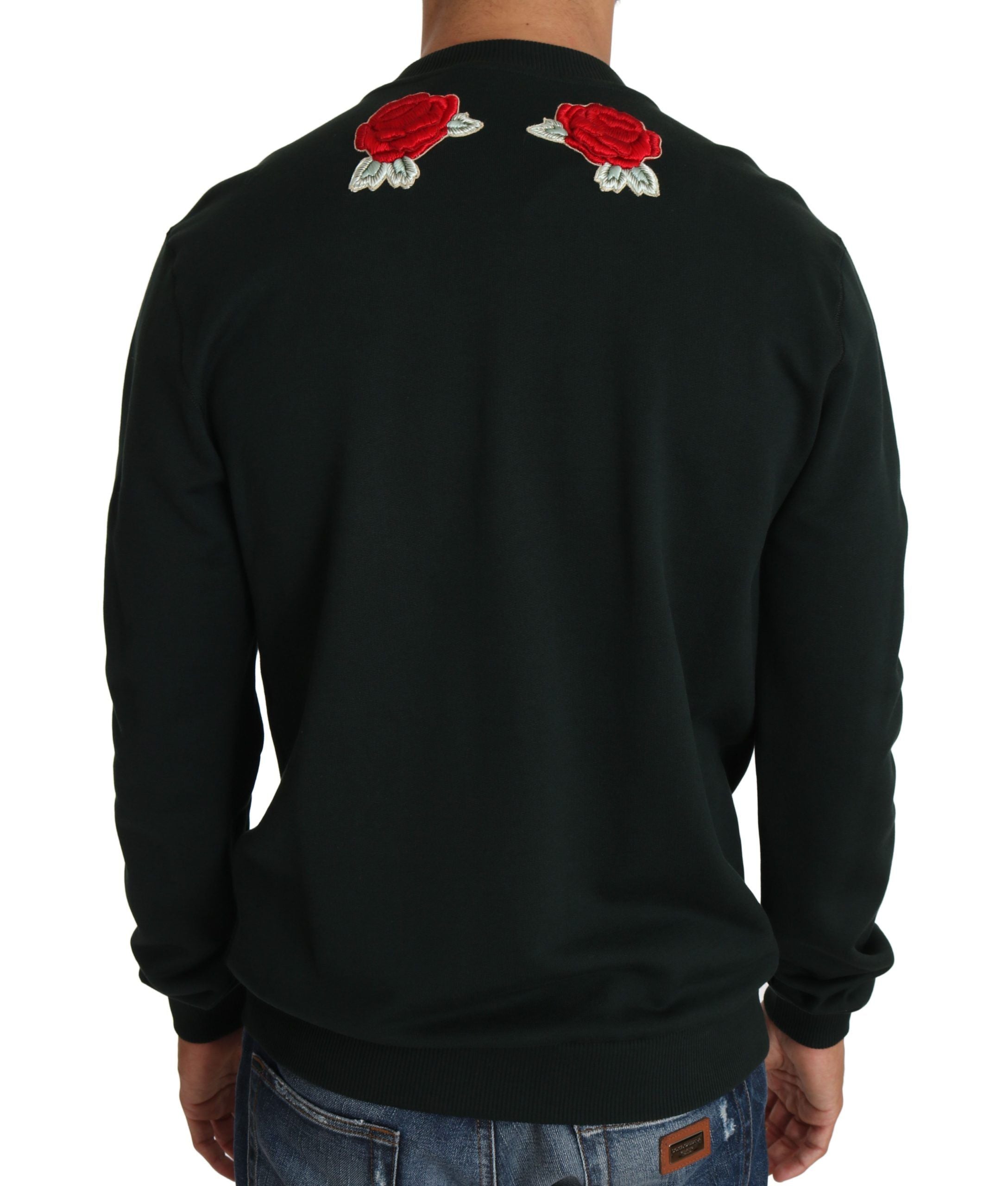 Grüner Kristall Herz Rosen Pistole Pullover