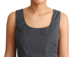 Schwarzes gepunktetes A-Linien-Baumwollkleid