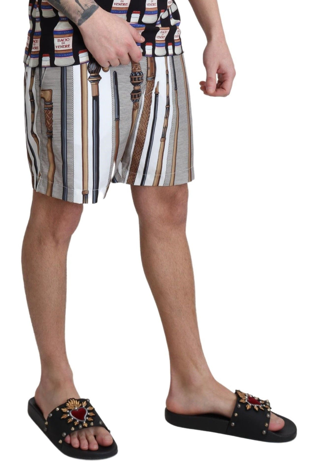 Weißer Spazierstock Strandbekleidung Shorts Badehose