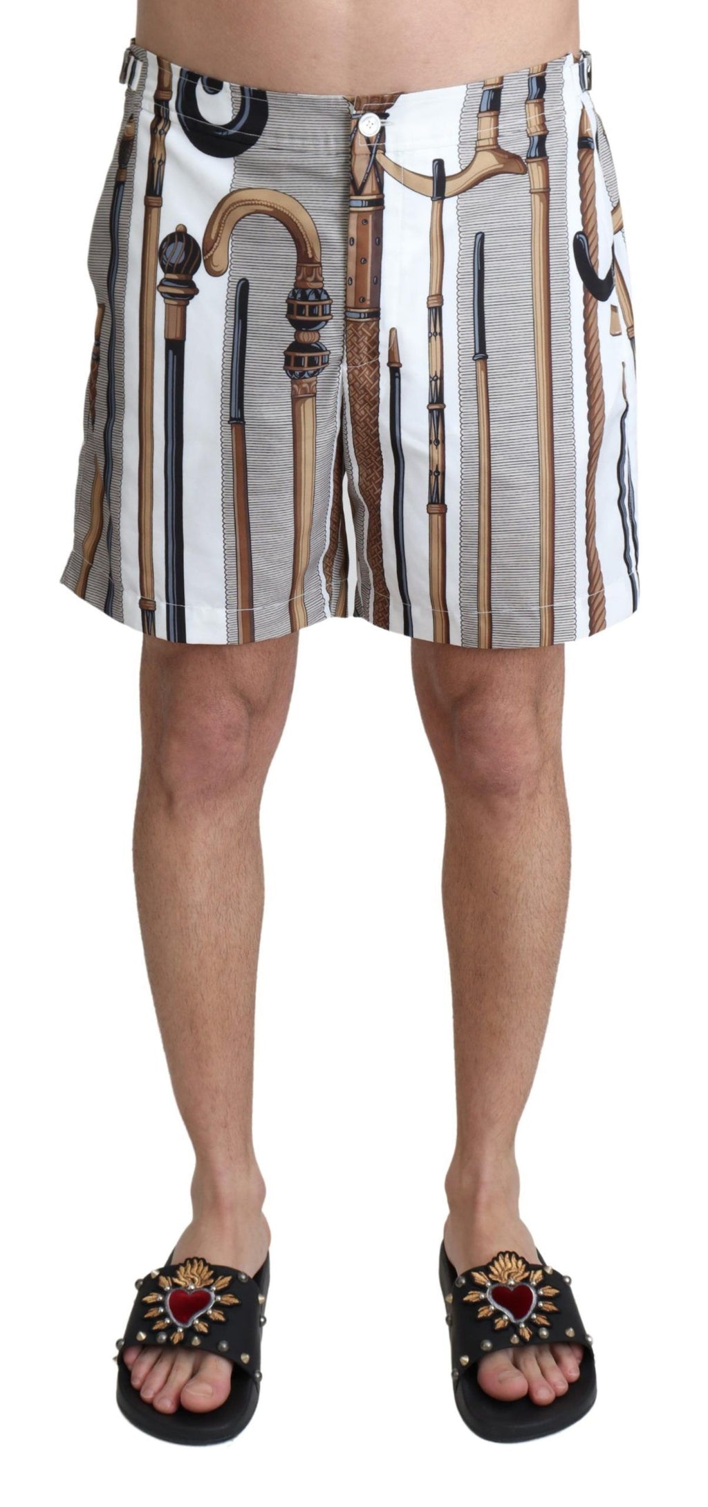 Weißer Spazierstock Strandbekleidung Shorts Badehose
