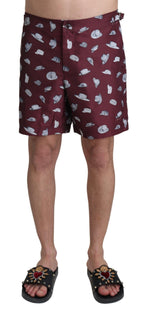 Badehose mit Maroon-Hats-Print