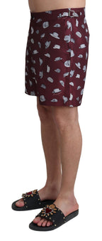 Badehose mit Maroon-Hats-Print